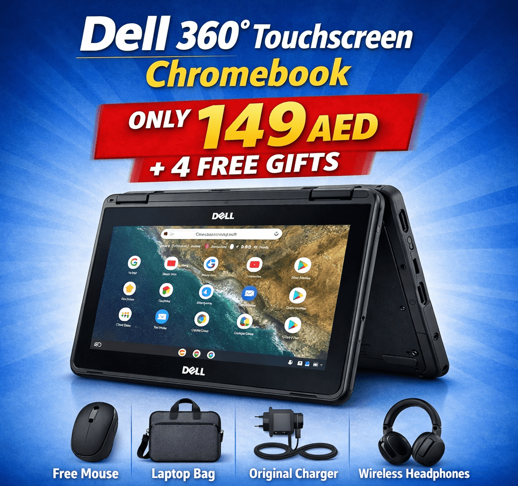 Dell 360 Chromebook Touchscreen + 4 FREE Gifts - Shopy Zone
